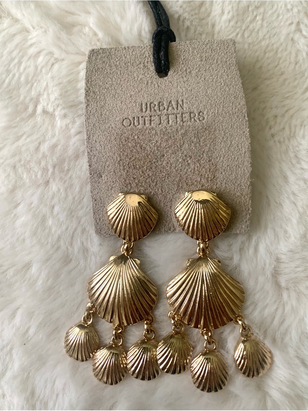 New Shell statement earrings